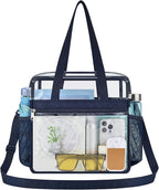 USPECLARE Clear Bag for Stadium Events,Transparent Bag for Work Sports Games Concerts Travel Gym