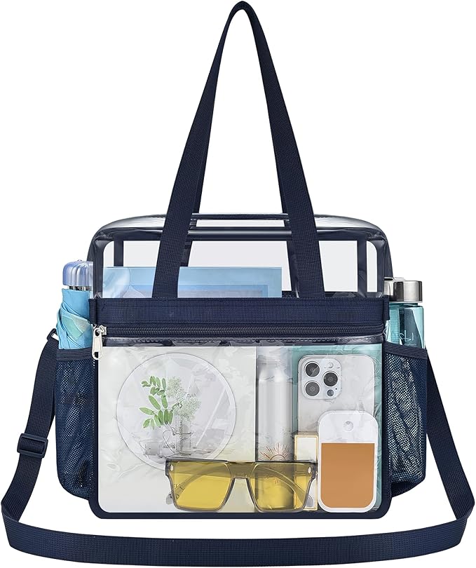 USPECLARE Clear Bag for Stadium Events,Transparent Bag for Work Sports Games Concerts Travel Gym