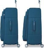 Samsonite UpLIFT Lightweight Medium Checked Softside Luggage with Spinner Wheels - Expandable - Airline-Approved, Polyester Soft Suitcase for Ultra Light Travel - Cerulean Blue