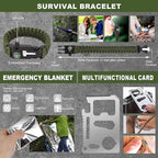 Gifts for Men Christmas Dad, Survival Kit, 150 PCS Survival Gear and Supplies Equipment with Trauma Bag, Molle Pouch Emergency Kit for Outdoor Camping, Hunting, Car, Home, Earthquake, Adventures