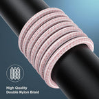 Essri 2Pack for iPhone Charger Cord 10FT, Lighting Cable 10 Feet to USB Charging Cable, Nylon Braided Charging Cord 10 Foot Compatible with iPhone 14 13 12 11 X XS XR 15 Pad -Pink