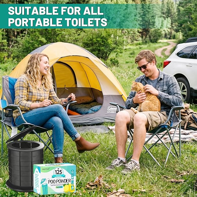 Portable Toilet Gel, Poo Powder for Portable Toilet, Camping Toilet Gel, Pee Powder, Portable Toilet Powder for Outdoor Camping and Hiking Toilet Gel Powder