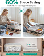 BAGSMART 6 Set /4 Set/2 Set Compression Packing Cubes for Travel, Lightweight Luggage Organizer Bags, Durable Space Saver Bags Travel Essentials