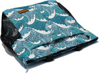 ESVAN Original Floral Tote Bag Large Shoulder Bag with Multi Pockets for Gym Travel Beach Daily Bags