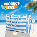 SRISE Large Beach Bag for Women & Men, Beach Bags Waterproof Sandproof, Travel Tote Bag, Swim Pool Bag for Family Outdoor