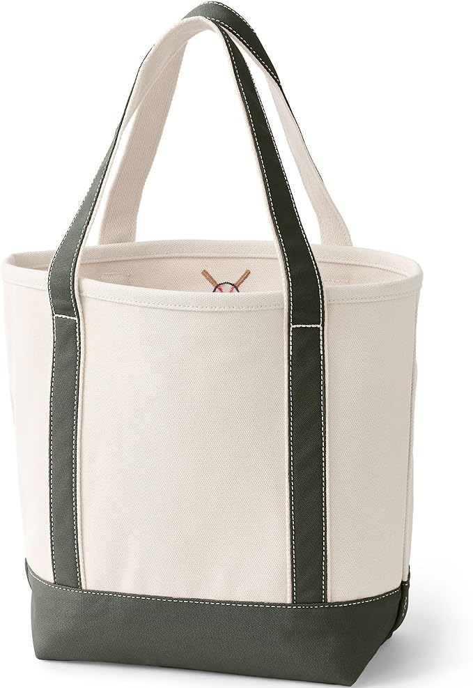 Lands' End Open Top Canvas Tote Bag