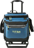 Titan by Arctic Zone Collapsible Wheeled Soft Sided Cooler with Detachable Rolling AT Cart, Insulated Bag with Leak Proof Lining, for Travel, Beach, Picnic, 60 Can Capacity