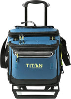 Titan by Arctic Zone Collapsible Wheeled Soft Sided Cooler with Detachable Rolling AT Cart, Insulated Bag with Leak Proof Lining, for Travel, Beach, Picnic, 60 Can Capacity