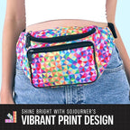 Rainbow Fanny Pack Belt Bag I Mens Fanny Packs for Women - Crossbody Bag Bum bag Waist Bag Waist Pack - For Halloween costumes, for Hiking, Running, Travel, Waterproof and more