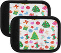 2 Pack Christmas Pattern Luggage Handle Wrap, Detachable Luggage Tag, Neoprene Suitcase Wrap with Comfort Grip & Bright Identifier for Suitcase, Travel Bag, Sports Bag