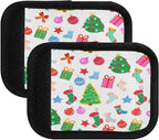 2 Pack Christmas Pattern Luggage Handle Wrap, Detachable Luggage Tag, Neoprene Suitcase Wrap with Comfort Grip & Bright Identifier for Suitcase, Travel Bag, Sports Bag