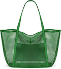 KALIDI Upgrade Version Beach Mesh Tote Bag MAX 27L Large capacity,Shoulder Bag Nylon Hobo Women Casual Foldable Beach Picnic
