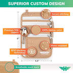 HERO Neck Wallet - RFID Blocking Passport Holder, Easy to Conceal Travel Pouch (Beige)