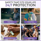 HOOTIE Personal Safety Alarm Keychain, 130dB Personal Alarm for Women Men and Kids, Pull Pin Emergency Panic Alarm with Strobe Light, Portable Self Defence Alarm for Campus Travel and Running - Mint