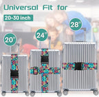 Slohif Luggage Straps for Suitcases Travel Belt Accessories Luggage Connector Identifiers 2 Pack Over Handle with Buckle Unique Nylon Adjustable Strap for Sleeping Bag Car Seat Colored Leaf