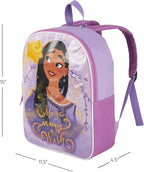 Disney Wish Backpack for Kids 15” | Cute Wish Bookbag for Girls | Padded Straps & Large Zip Compartment Wish Back to School Supplies