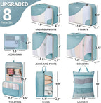 8 Set Packing Cubes for Travel, Gifts for Women Mom,Anti-Tearing Suitcase Organizer,OlarHike Vacation Essentials & Accessories for Cruise Ship