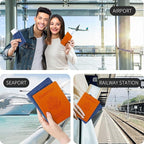 Passport Holder,Travel Accessories,Travel Gifts(Organge)