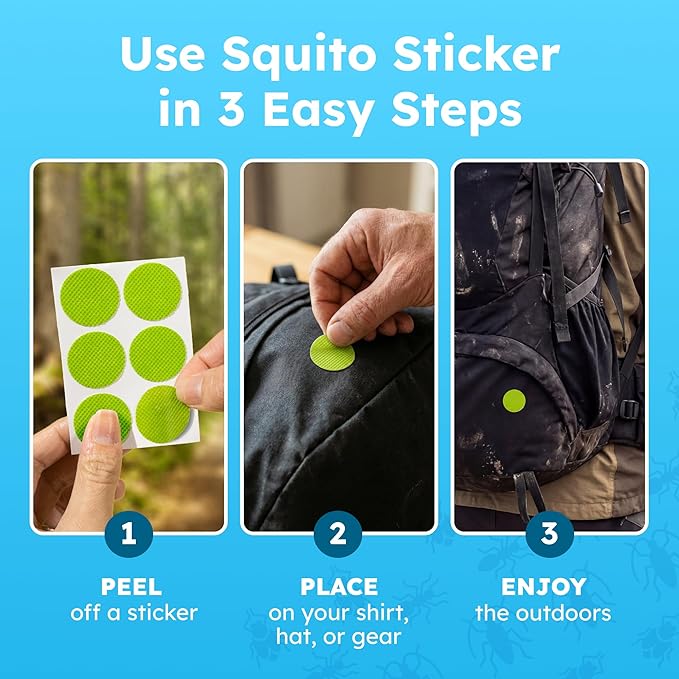 BugMD Squito Stickers Mosquito Repellent Patch Stickers for Adults (78 Patches), Safe & Effective Insect Repellent Patches for Toddlers, Kids, Camping, Beach & Outdoor Essentials
