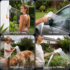 Portable Shower for Camping,7800mAh Rechargeable Camping Shower Pump,IPX8 Waterproof Outdoor Shower with LED Display and 3 Spray Modes for Hiking,Travel, Pet, Car Wash,RV Life
