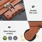 Hardside Luggage Sets 3 Pcs Spinner Suitcase with TSA Lock Lightweight