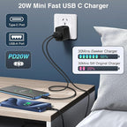 USB C Wall/Car Charger,38W Dual USB-C+USB-A Cigarette Lighter Adapter, 20W Fast Charging Block+2 X 6FT Type-C Cables for iPhone 16,16e,15,Samsung S25, S24 Ultra Pixel Cargador para Carro Plug
