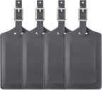 Travelambo Luggage Tags for Suitcases PU Leather Travel Tags Bag Tags Privacy Protection Travel Essentials