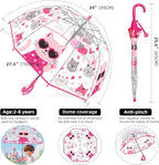 Kids Clear Umbrella for Rain Dome Bubble Umbrellas Windproof for Kids Boys and Girls