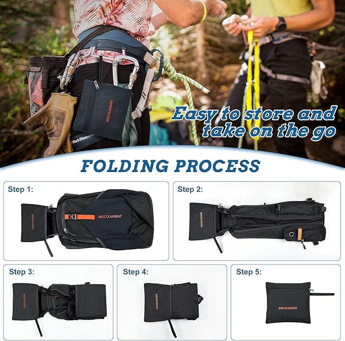 BECOJADDE 15L Small Hiking Backpack for Men Women Foldable Packable Back Pack Ultralight Hiking Daypack for Travel Camping Outdoor, Black