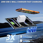 10FT iPhone Charger Fast Charging Cord, 20W Fast USB C Charger Block with 3 Pack 10 ft Extra Long Charging Cable for iPhone 17/17 Pro/17 Pro Max/Air/16 Pro Max/16 Plus/15 Pro Max/15 Plus,iPad Pro/Mini