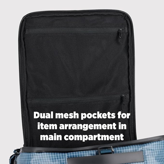 Topo Designs Global Travel Bag 30-40 Liter - Carry-on Compliant Versatile Pack, 3 Carry Options, External Laptop Sleeve (Eco-Friendly, 30L, Apex Pond Blue)