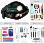 Cosmetic Bags for Women Small Makeup Bag for Purse Pu Leather Makeup Pouch Travel Makeup Bag with Zipper Make Up Bag for Travelling