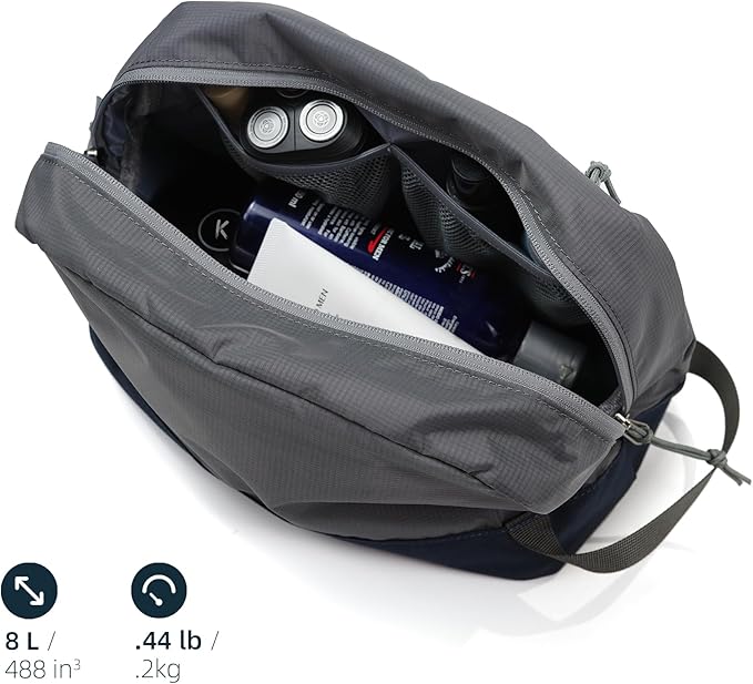 Travel Toiletry Bag 8L, Large Packing Cube with Waterproof TPU Wet/Dry Compartment
