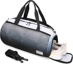Gym Bags for Men with Side Pocket, 38L Sports Gym Duffle Bag with Wet Pocket&Shoe Compartment, Large Waterproof Sport Duffel Bags for Travel, Sports, Fitness&Workout(Black Gradient)