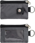 CHENSPRX Minimalist RFID Blocking Small Wallet with ID Window,WaterResistant Zip Id Case Wallet with Lanyard Keychain for Cards,Cash,Travel,Women,Men