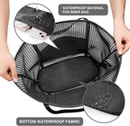 KALIDI Upgrade Version Beach Mesh Tote Bag MAX 27L Large capacity,Shoulder Bag Nylon Hobo Women Casual Foldable Beach Picnic
