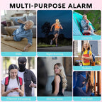 Personal Safety Alarm for Women – 135dB Loud Siren & Strobe Light, Anti-Loss Locking Pin, Rechargeable USB-C, Keychain Design, Works with Apple Find My, for Women/Kids/Seniors – Black