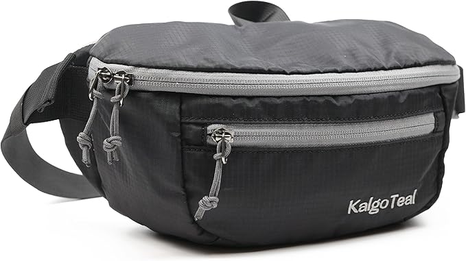 Ultralight Travel Waist Pack 2.5L, Large Water Resistant Fanny Pack for Men & Women.