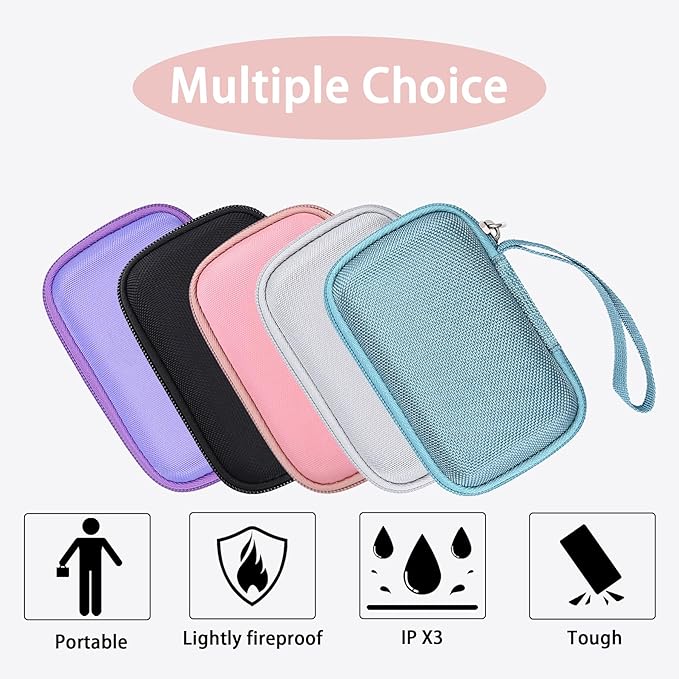 khanka Hard Case for Anker 3-in-1 Power Bank USB C Charger Block,Anker 10,000mAh Portable Charger,Case only. (Pink)