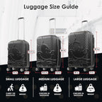 FUL Disney Mickey Mouse 3 Piece Rolling Luggage Set, Hardshell Suitcases with Spinner Wheels, 22/26/30 Inch, Black