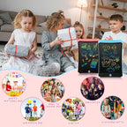 EooCoo Toddler Toys, LCD Writing Tablet for Kids 2 Pack, Toddler Travel Essentials Drawing Pad, Mess Free Coloring Books, Road Trip Activities, Age 3-5 Girls Boys Gifts - 8.5 Inch