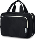 Narwey Travel Toiletry Bag for Women Large Hanging Makeup Bag Organizer Toiletries Bag for Full Size Essentials Accessories Cosmetics (Black (Large))
