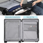 20'' Ride on Luggage Kids Rolling Suitcase with Seat & Aluminum Frame Back to School Gift for Student Travel(Black)