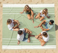 LANE LINEN Beach Blanket Sandproof – Lightweight Oversized Picnic Mat with Quick-Dry Comfort & Diamond Weave Design 82"x82", Beach Accessories Must-Haves, Park Outings, Coastal Getaways – JadeLime