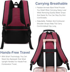 Boavan Laptop Backpack for men, 15.6 inch Laptop Bag with USB Port, Waterproof Travel Work Backpack Purse, Anti-Theft Teacher Nurse Doctor Casual Bookbags Office Business backpack，Russet Red
