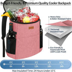 Camping Cooler Backpack 30 45 Cans, Soft Backpack Coolers Insulated Leak Proof Travel Cooler Bag Waterproof Lunch Picnic Beach Work Trip Thermal Bag Drink Beverage Beer Bag Cooler