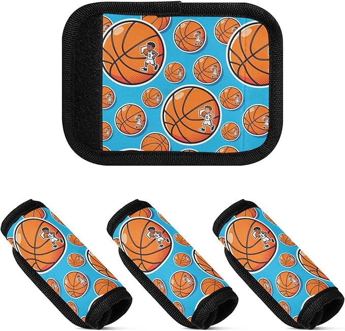 Basketball Soft Sturdy Wraps Luggage Tags Handle Grip Luggage Identifier for Bag Backpack