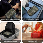 Forest Camo Print Electronics Organizer Travel Case Cord Cable Charger Organizer Bag Travel Accessories Essentials for Women Men Tech Pouch for Phone Power Bank SD Card USB