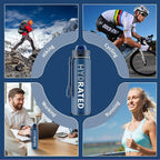QLUR Water Bottle with Straw, 32oz Motivational Water Bottles with Time Marker to Drink, Tritan BPA Free, 1L Sports Water Bottle with Carry Strap LeakProof for Women Gym Fitness Outdoor (1 Pack)