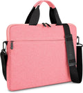 14-15 Inch Laptop Shoulder Messenger Bag Carrying Case Briefcase Slim Protective Computer Sleeve with Handle Strap Pocket for MacBook Acer ASUS HP Surface Dell Chromebook, Pink